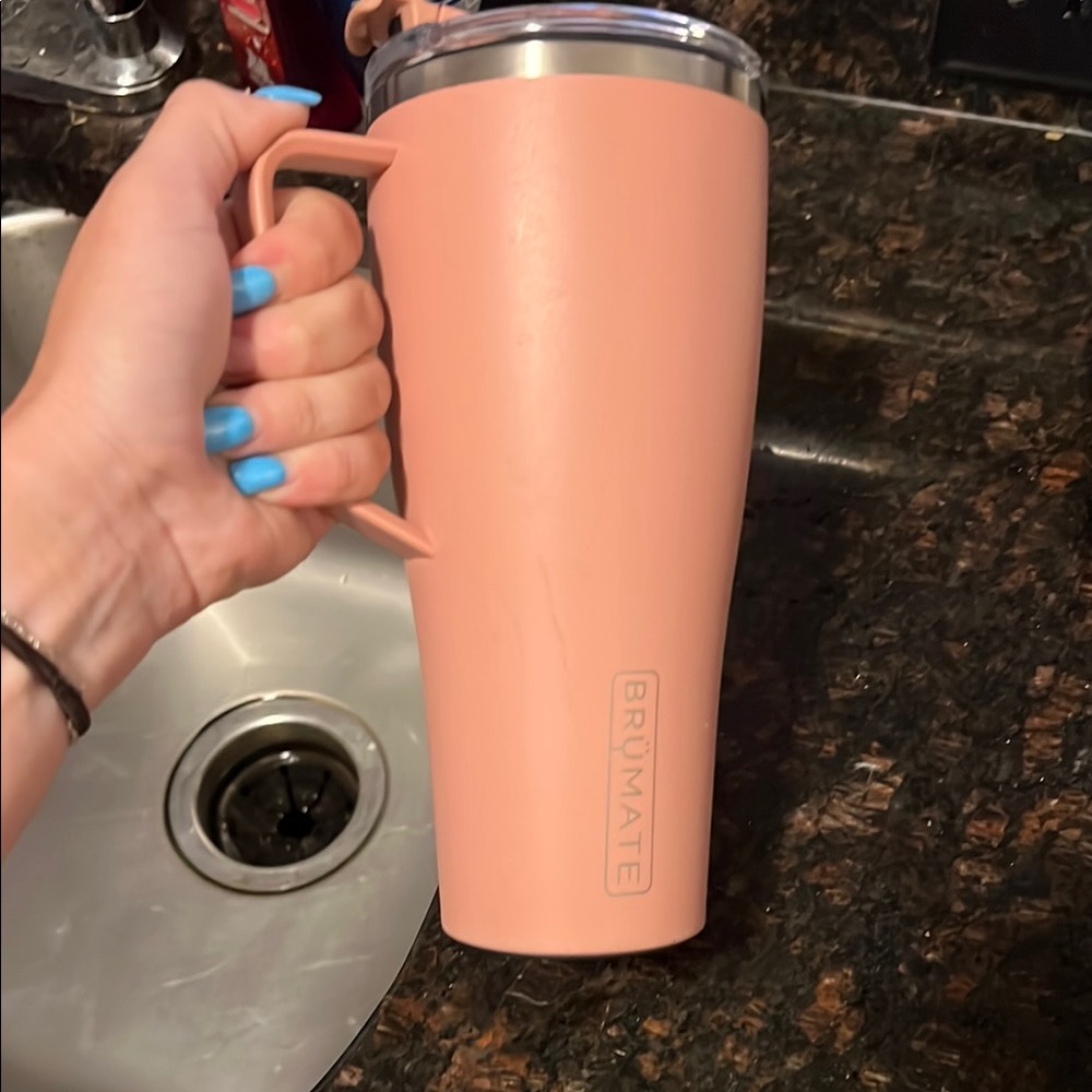 BrüMate Pink Tumbler with Handle